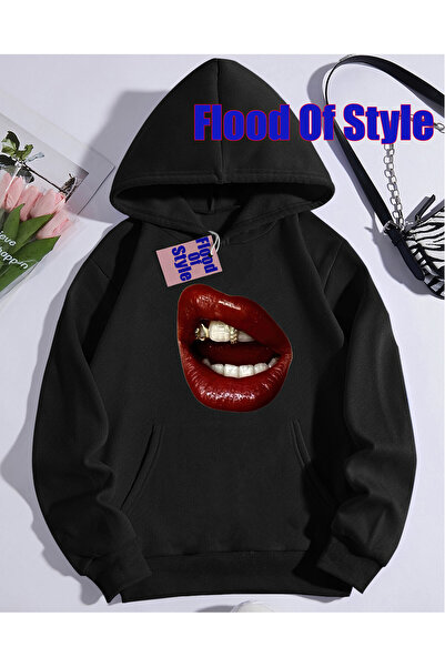 Flood Of Style Μπλουζάκι με λευκό γείσο μοντέρνο μινιμαλιστικό στυλ με τύπωμα...