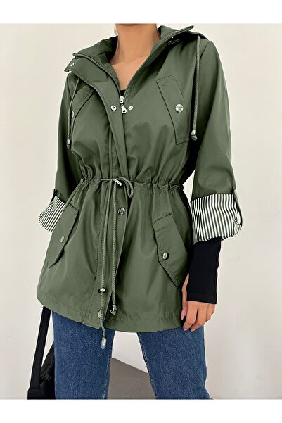 HİJABAYA Κοντό παλτό με κουκούλα με λεπτομέρεια στην τσέπη