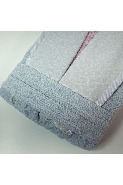 Reiashn Tyke robe set, pink and gray, 12 pieces