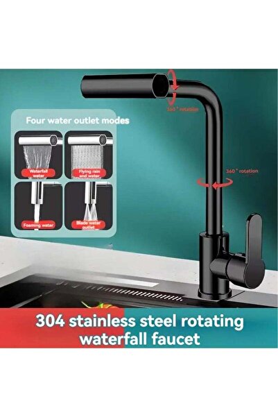 Arabest Kitchen Faucet with Pull Down Sprayer, Touch Single Hole Stainless, Black