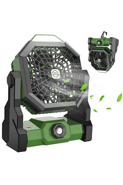 Arabest مروحة تخييم قابلة لإعادة الشحن، مروحة تخييم محمولة تعمل ببطارية 10400...