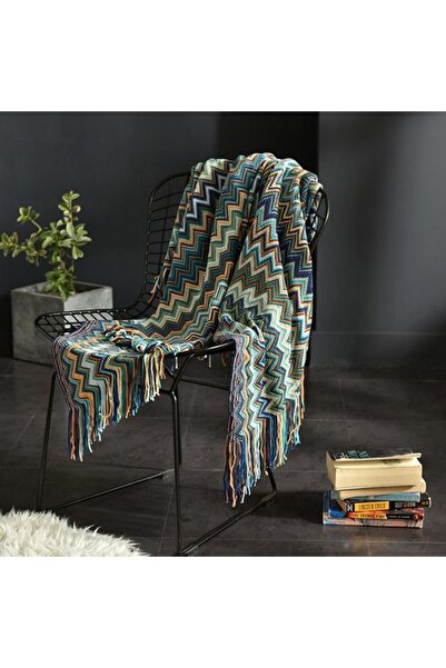 Arabest Tassel Design Blanket Cotton Multicolour 130x150centimeter