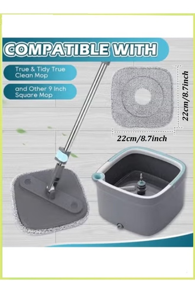 Generic 4Pack 9 Inch Square Microfiber Mop Pad Refill for True & Tidy SPIN-800 TrueClean Mop M16 Spin Mop