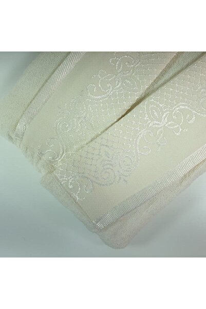 Reiashn Jacqueline Encrusted and Beige Bathrobe Set