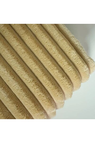 Reiashn Pillow soft blanket, beige color, double size, 230*260 cm