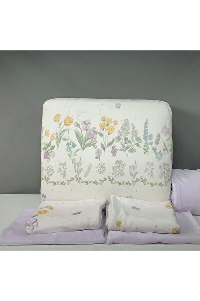 Reiashn Raghad Velvet Floral Bedspread, White Winter Double
