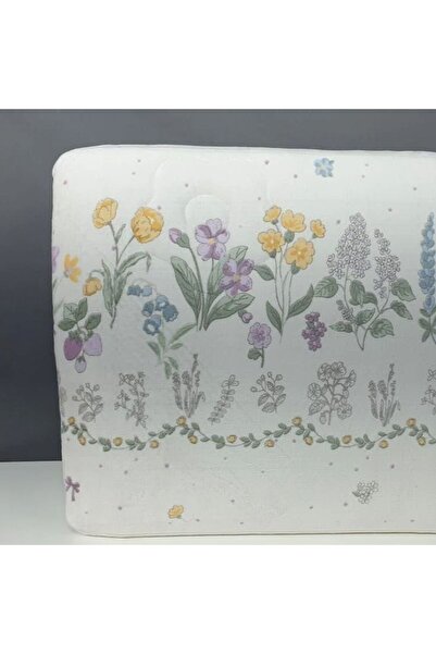 Reiashn Raghad Velvet Floral Bedspread, White Winter Double