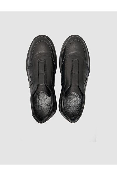 Cabani 100% Genuine Leather Full Black Men's Sports Shoes