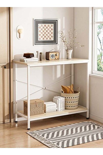 DASEN Narrow 2-Tier Console Table, 100x30x93cm
