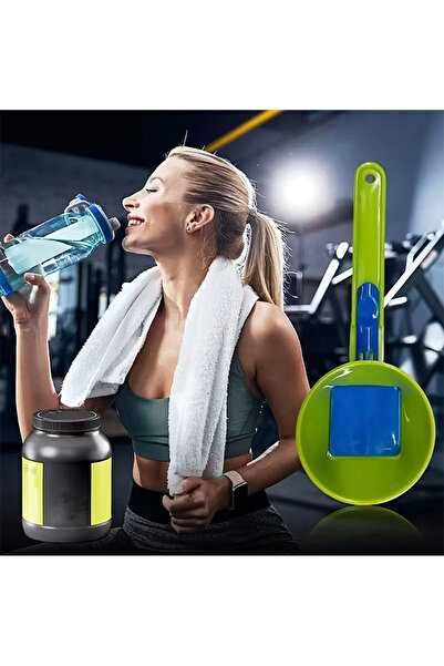 Dökülme Önleyici Protein Tozu Ölçü Kaşığı, Mama, Kahve, Mutfak İçin Ölçüm Kabı Huni Kayar Kaşık