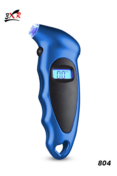 3XR Digital Tyre Pressure Gauge 0-150 PSI with Backlit LCD and LED Nozzle for Car Bike