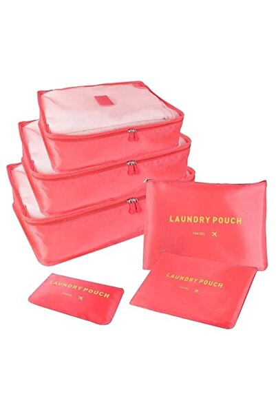 Xess 6Pcs Set Travel Luggage Organizer Packing Cubes Set Storage Bag Waterproof Laundry Bag Traveling Ac