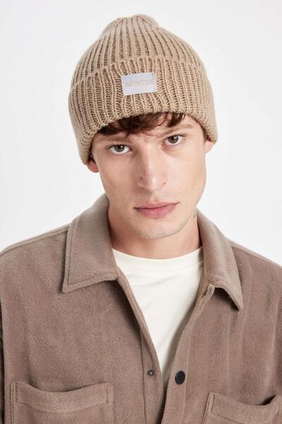 DeFacto Men's Woven Label Beret (24 Wn)
