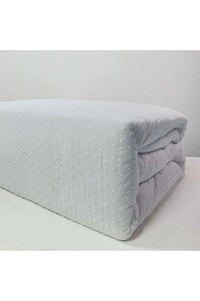 Reiashn Classic striped bedspread, 100% cotton, white summer color, single and a half size