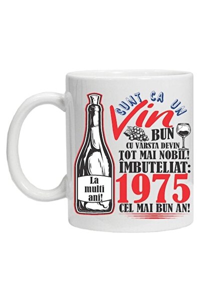 CRD PRINT Personalized mug "A Good Wine", 1975, CRD PRINT, 330ml, white