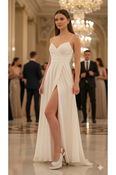 SMS Elegant women's evening heeled shoes adorned with zircon