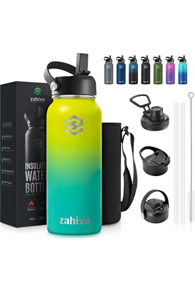 Zahive 1L Stainless Steel Insulated Water Bottle (Yellow Green)