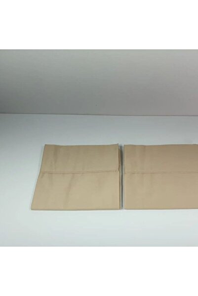 Reiashn 3-piece fitted sheet set, beige color, 100% cotton, single and a half size