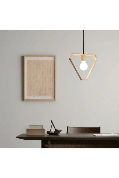 HAMER Elegant decorative rope chandelier, single wooden design.