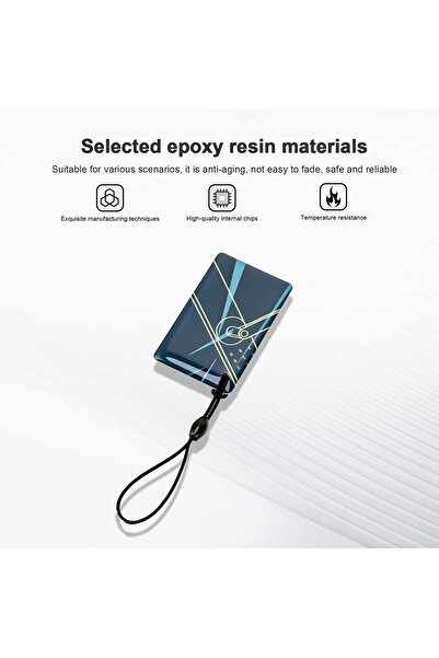 Generic 20-Piece IC Cards - RFID Key Fobs for Smart Locks, 13.56MHz, Compatible with Tuya and TT App