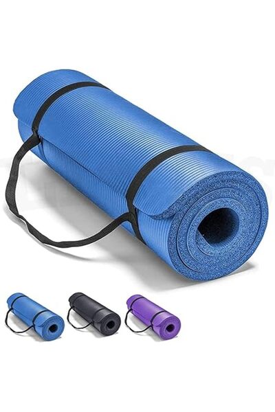 Xess Yoga Mat Non Slip, Yoga Mat with Strap Included 10mm Thick Exercise Mat Ideal for HiiT, Pilates, Yo