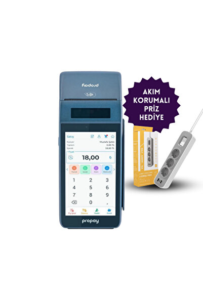 propay P1000 Ecr Android Yazar Kasa Pos / Akım Korumalı Priz Hediye
