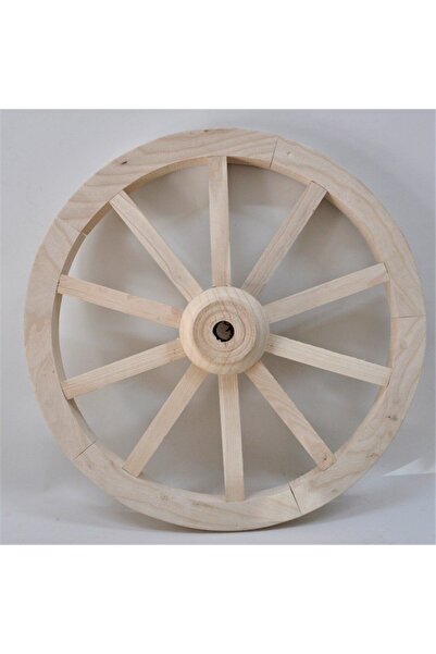 Otantik Çarşı Ahşap At Arabası Tekeri 60 cm.