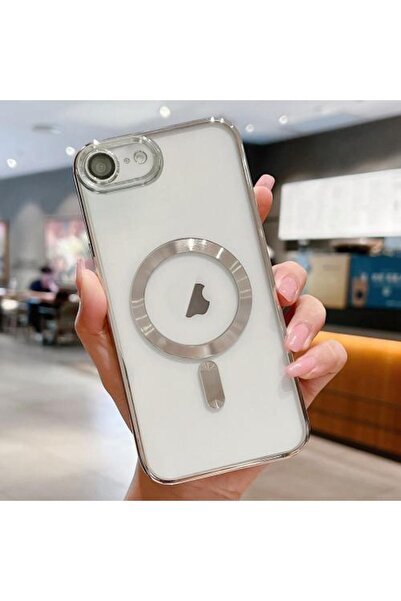 Apple Husa Plating pentru iPhone 16e, MagCase, TPU Transparenta, frame Silver