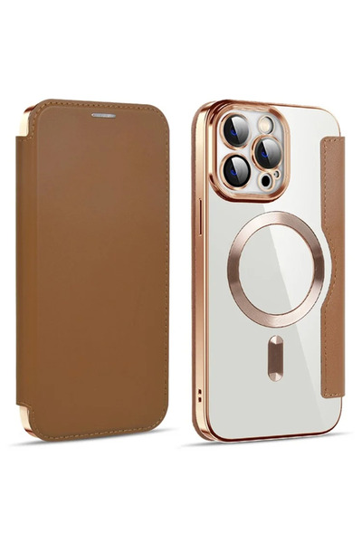 Apple Husă MagFlip pentru iPhone 14 Pro Max, Magnet, Protecție RFID, Piele, M...