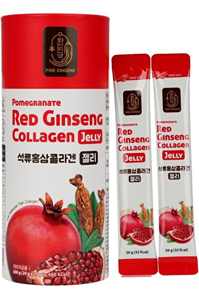 Food factor جيلي الكولاجين بالجينسنغ الأحمر الكوري والرمان - 300 غرام (15 قطع...