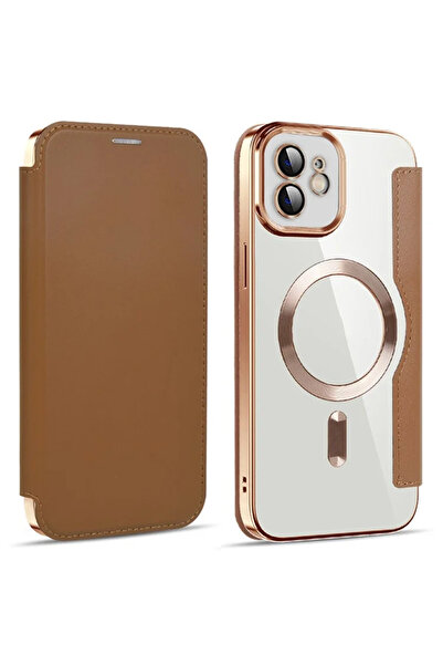 Apple Husa MagFlip pentru iPhone 11, Magnet, RFID protect, Leather, Chrome Ed...