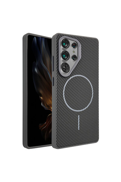 Samsung Θήκη MagFiber για S25 Plus, Carbon MagCase, AntiShock, Γκρι