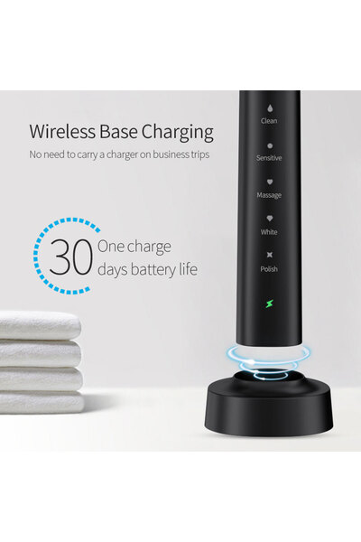 OEM Sonic Electric Toothbrush with Magnetic Suspension, Wireless Charging, 6 Brush Heads & Portable Case