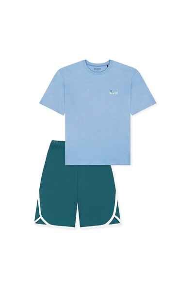 Schiesser Jungen Schlafanzug Set, 2-tlg. - kurz, Kinder, Baumwolle, Motiv