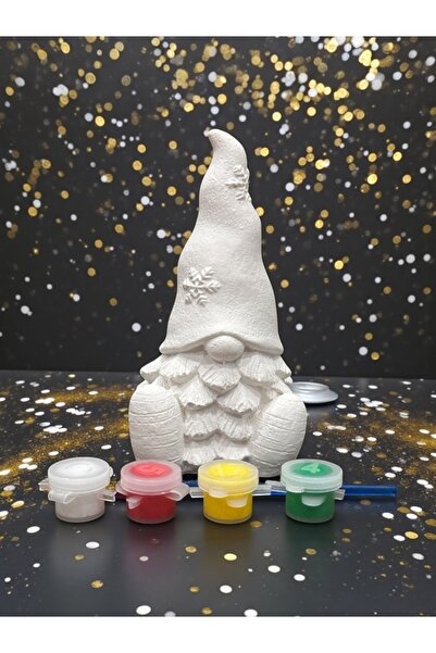 magnocandles Şans cücesi Kendin boya Taş boyama etkinlik Biblo yap 13 cm