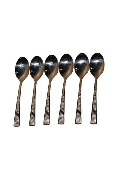 WDA طقم ملاعق حلوى من الستانلس ستيل من WDA، مجموعة من 6 قطع، ملاعق صغيرة للخل...