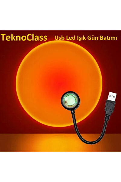 TeknoClass Usb Led Gün Batımı Tek Mod Projektör Lambası Fotoğraf Çekim Işığı ...