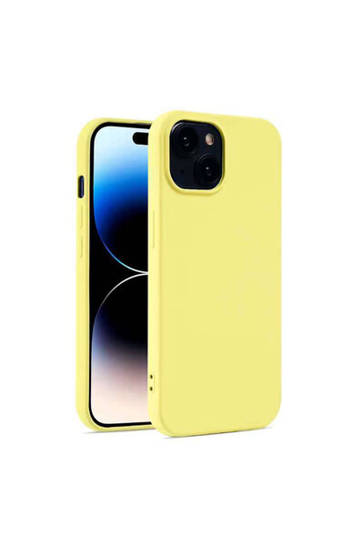Apple Husa Soft pentru iPhone 11 Pro Max, MicroFiber, TPU, Neon Galbena