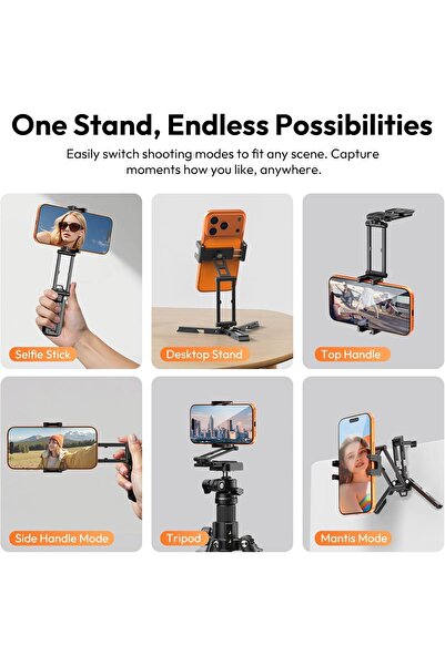 ulanzi Phone Tripod Mount with Arca Uka Base, Foldable Mini Tripod Mount