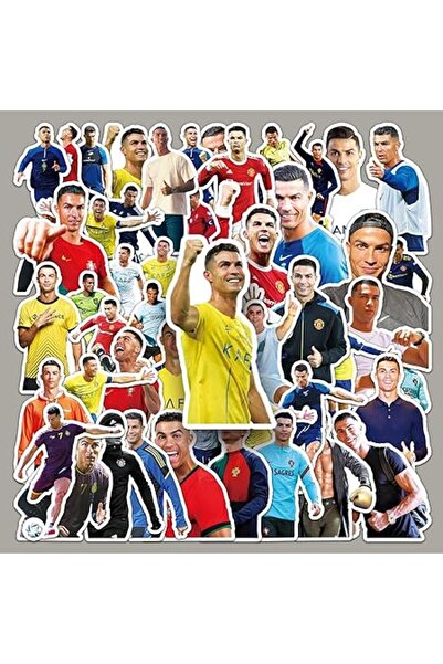 Xess 50-Piece C Ronaldo CR7 Cute Vinyl Waterproof Sticker