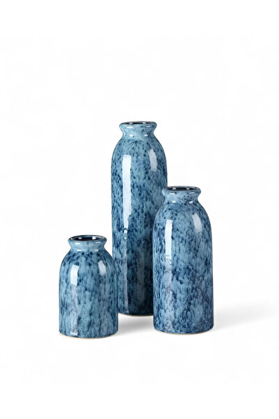 CWLWGO Blue Gradient Ceramic Vase Set
