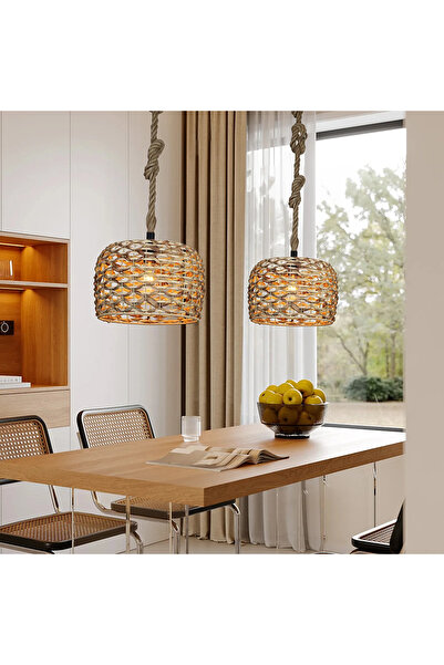 HAMER ثريا حبال ريفية تعطي إحساسًا بالبساطة الراقية دافئ