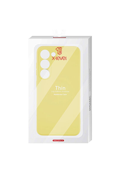 Samsung Husa X-Level Thin pentru S22 - MicroFiber, Galbena