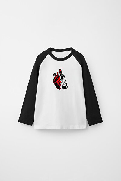 Freak Tshirt Reglan Sleeve Long Sleeve Printed White Black T-Shirt