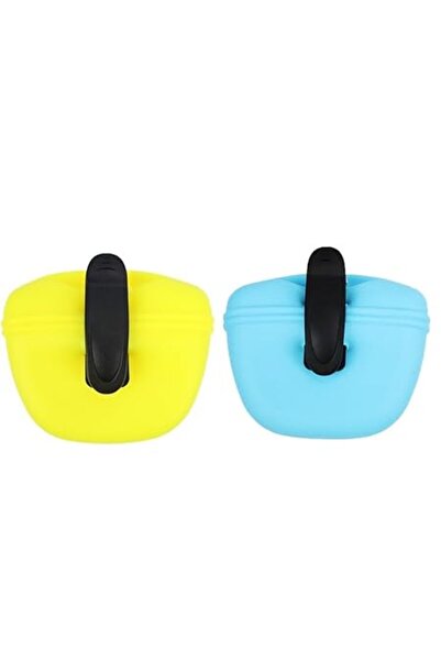 Xess 2 Piece Dog Treat Bag, Silicone Dog Training Kit Portable Dog Treat Bag with Lid, Closure and Waist