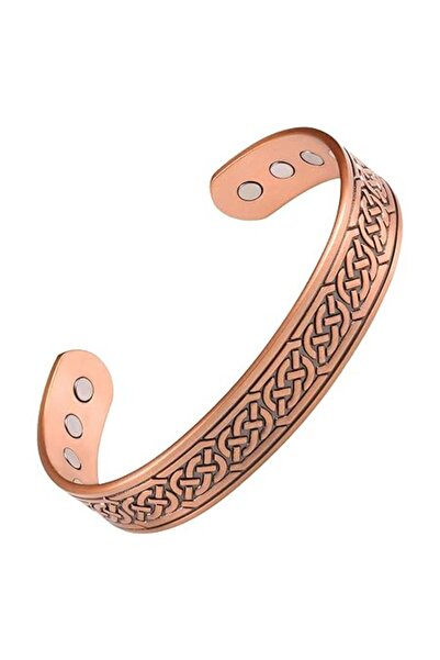 Xess Pure Copper Magnetic Bracelets for Women Men, Adjustable Copper Cuff Bangle, Wide Solid Copper Magen