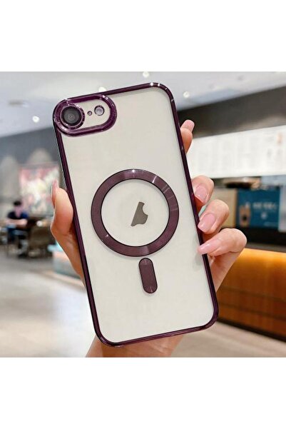Apple Husa Plating pentru iPhone 16e, MagCase, TPU Transparenta, frame Violet