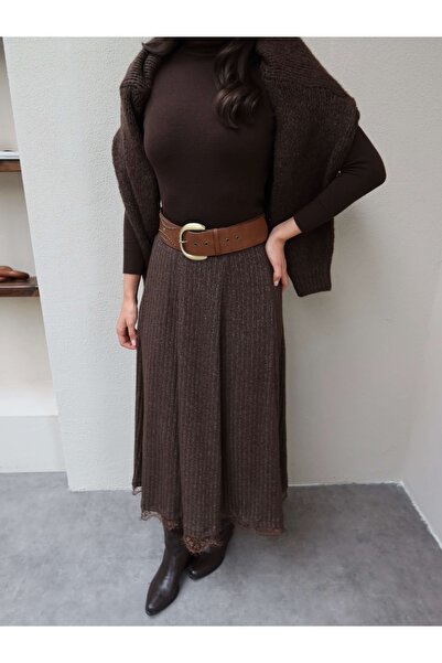 ESRAHELVACI Lace Detail Long Skirt