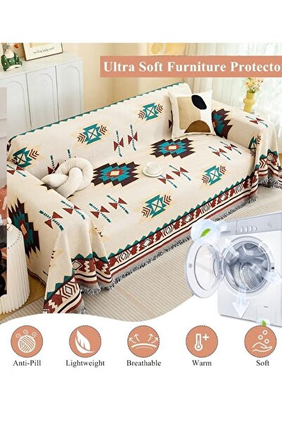 Generic 180 * 230CM Sofa Cover Double Side Couch Cover 3 Seater Sofa Slipcover Sofa Throw Blanket