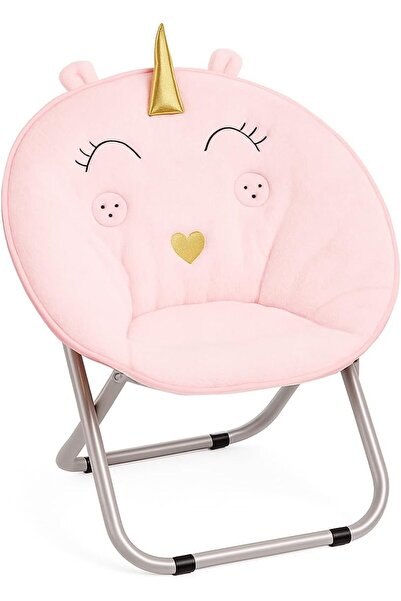 Generic كرسي تخييم للأطفال مبطن بمقعد القمر قابل للطي وخفيف الوزن للنزهات الخ...